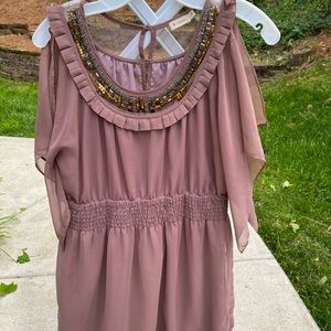 Cremieux Beaded neckline dress